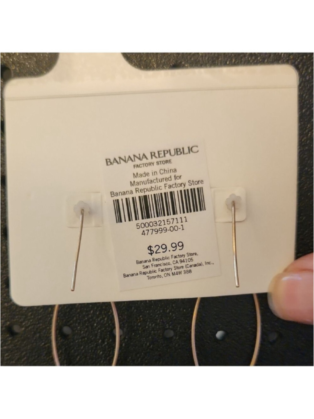 Banana Republic Gold and White Dangle Earrings - Picture 3 of 7